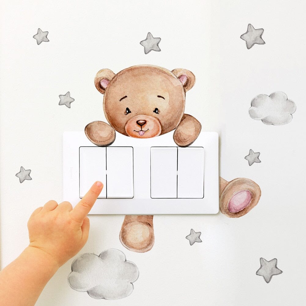 Stickybear™ - Sticker ourson décoratif | Chambre d'enfants - DouxBébé City