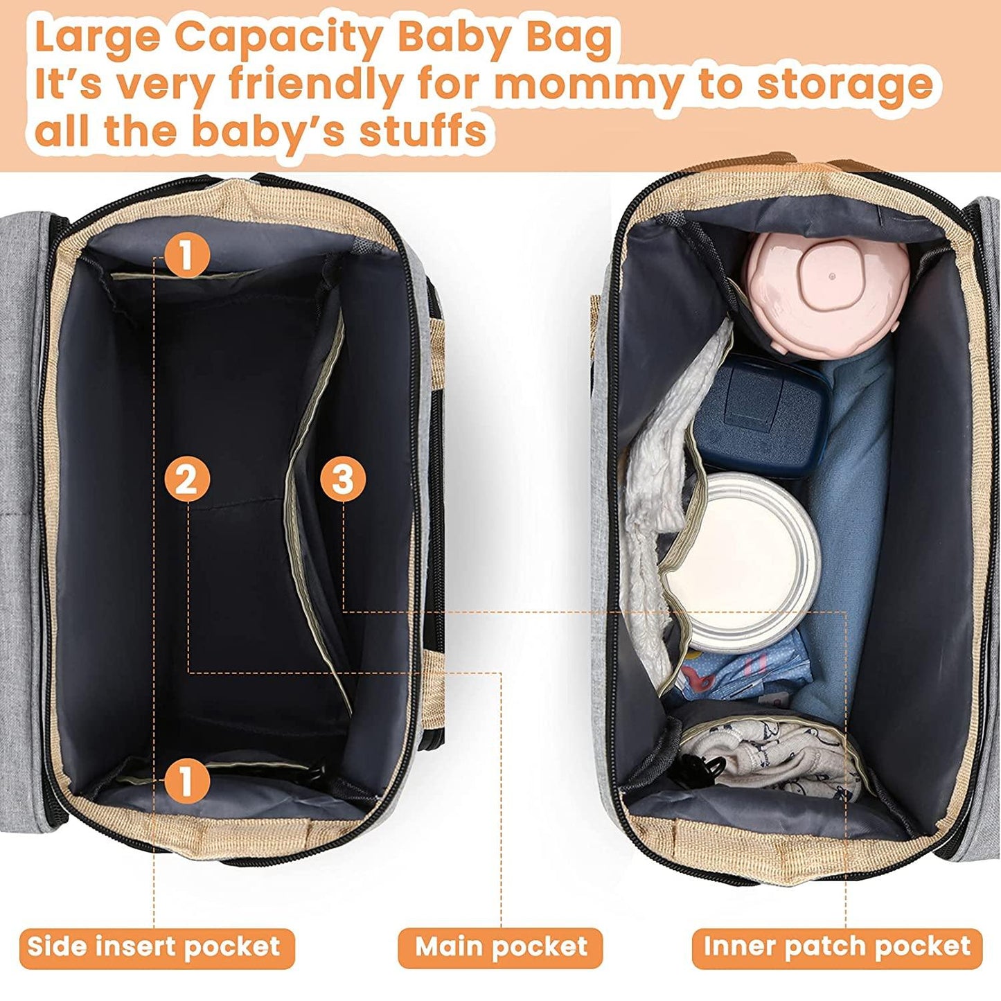 Sac à langer portatif | Berceau de voyage BabyNappy™ - DouxBébé City