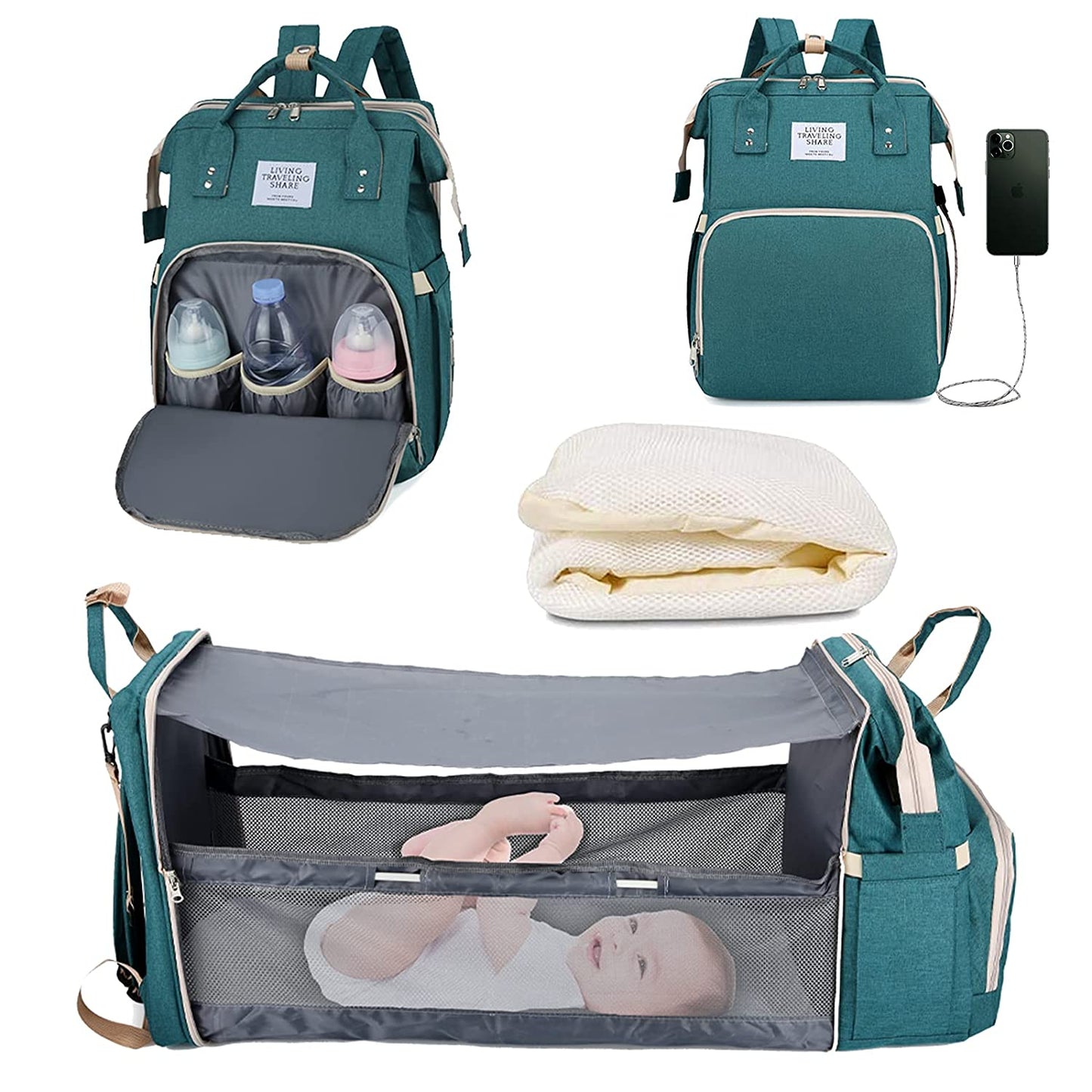 Sac à langer portatif | Berceau de voyage BabyNappy™ - DouxBébé City