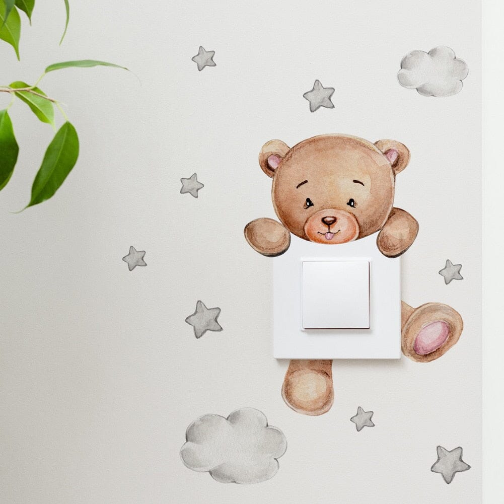 Stickybear™ - Sticker ourson décoratif | Chambre d'enfants - DouxBébé City